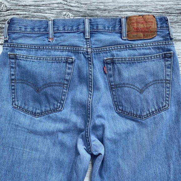 Levi's 516 Slim Fit  Blue Denim Jeans - Picture 4 of 9